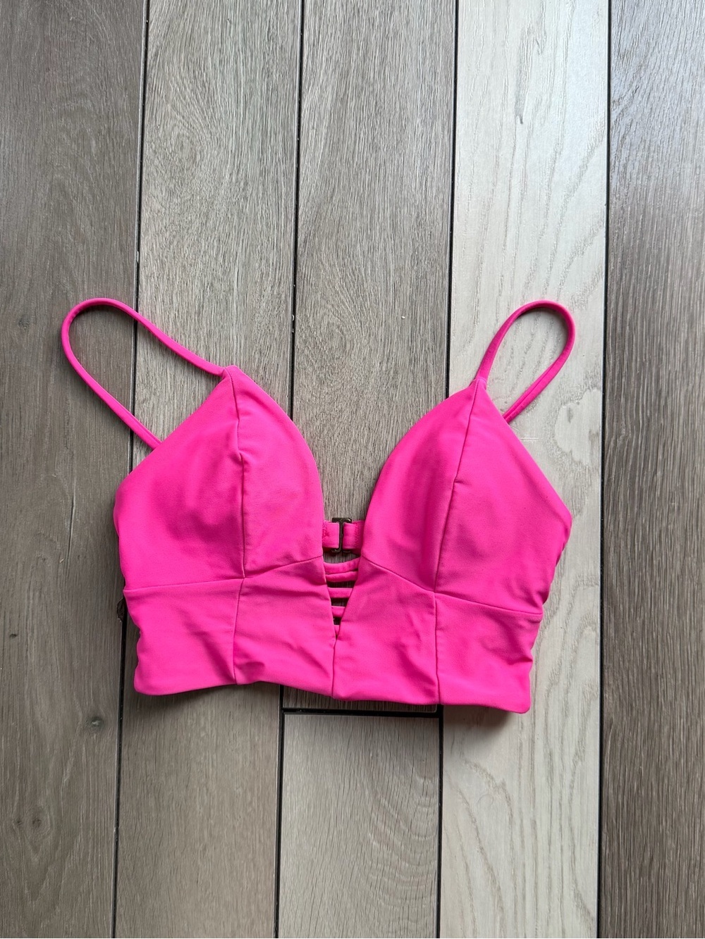 Tori Praver Pink Bikini Top